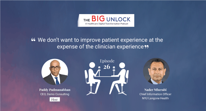 We don’t want to improve patient experience at the expense of the clinician experience