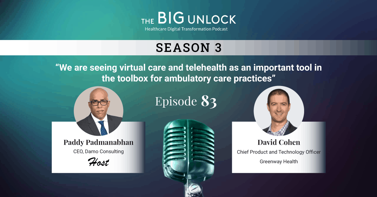We are seeing virtual care and telehealth as an important tool in the toolbox for ambulatory care practices